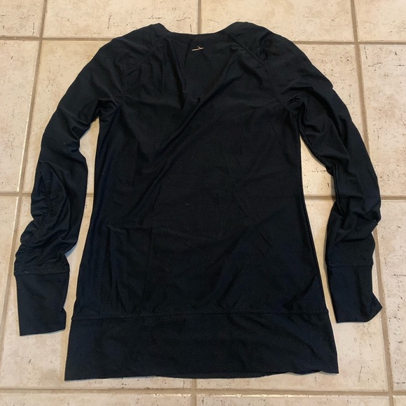 Perflex Black Ruched Activewear Tunic, Size Medium - Picture 4 of 6